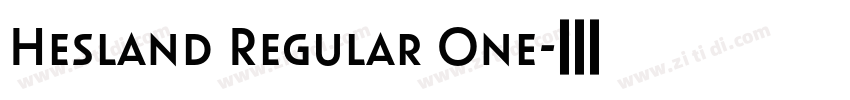 Hesland Regular One字体转换